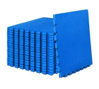 ProsourceFit Weaved Pattern Extra Thick Exercise Puzzle Mat 1-inch, EVA Foam Interlocking Tiles for Protective, Cushioned Flooring for Home and Gym Equipment; Blue, 72 SQ FT, 18 Tiles