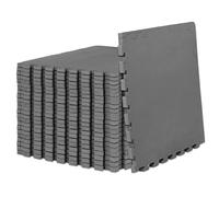 ProsourceFit Weaved Pattern Extra Thick Exercise Puzzle Mat 3/4-inch, EVA Foam Interlocking Tiles for Protective, Cushioned Flooring for Home and Gym Equipment; Gray, 96 SQ FT, 24 Tiles
