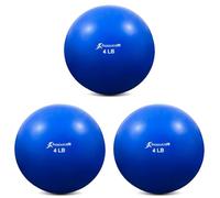 ProsourceFit Weighted Toning Exercise Balls for Pilates, Yoga, Strength Training and Physical Therapy, 2 LB to 8 LB, Color Coded (Paquete de 3)