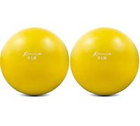 ProsourceFit Weighted Toning Exercise Balls for Pilates, Yoga, Strength Training and Physical Therapy, 2 LB to 8 LB, Color Coded (Paquete de 2)