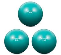 ProsourceFit Weighted Toning Exercise Balls for Pilates, Yoga, Strength Training and Physical Therapy, 2 LB to 8 LB, Color Coded (Paquete de 3)