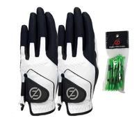 ProsourceFit Zero Friction Junior - Guantes de Golf sintéticos para Mano Izquierda, Paquete de 2, Talla única, Color Blanco