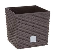 Prosper Plast drts225l-440u 22.3 x 22.3 x 22.8 cm), diseño Rato bajo de la maceta - color marrón oscuro