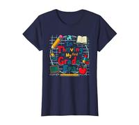 Prosperando en mi era de Primer Grado Camiseta, Mujer, Azul Marino, 3XL