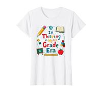 Prosperando en mi era de Primer Grado Camiseta, Mujer, Blanco, XS
