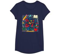 Prosperando en mi era de Primer Grado Camiseta, Niñas, Azul Marino, Pequeña