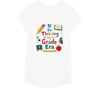 Prosperando en mi era de Primer Grado Camiseta, Niñas, Blanco, Mediano