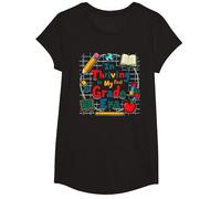 Prosperando en mi era de Primer Grado Camiseta, Niñas, Negro, Pequeña