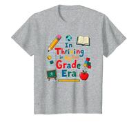 Prosperando en mi era de Primer Grado Camiseta, Niños, Gris Jaspeado, 4 años