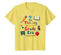 Prosperando en mi era de Primer Grado Camiseta, Niños, Limón, 10 años