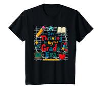 Prosperando en mi era de Primer Grado Camiseta, Niños, Negro, 6 años