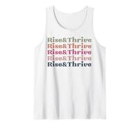 Prosperar Inspirador motivación Positiva Retro Vintage Divertido Camiseta sin Mangas