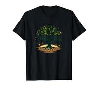 Prosperar sin Sobrevivir: Árbol de la Vida Inspirador Camiseta, Hombre, Negro, M