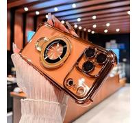 Prosperousk/Stampopular Phone Case, New in Phone Case for iPhone 17 16 15 14 Pro MAX, Four Corners Anti-Fall Cases for iPhone with Invisible Ring Stand (Orange,14PLUS)