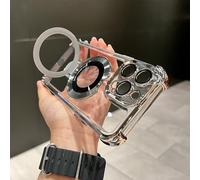 Prosperousk/Stampopular Phone Case, New in Phone Case for iPhone 17 16 15 14 Pro MAX, Four Corners Anti-Fall Cases for iPhone with Invisible Ring Stand (Silver,16PLUS)