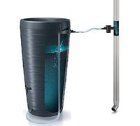 Prosperplast Barril de Agua de Lluvia 240l Maze de plastico en Color Antracita 59.3 x 59.3 x 111 cm + Set de Accesorios