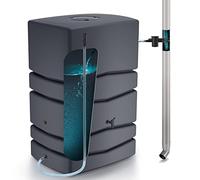 Prosperplast Barril de captación de agua Aqua tower 450l, dimensiones 775 x 573 x 1150 mm, color antracita + set de accesorios