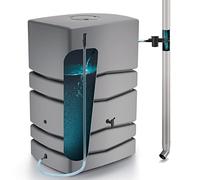 Prosperplast Barril de captación de agua Aqua tower 450l, dimensiones 775 x 573 x 1150 mm + set de accesorios