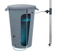 Prosperplast Barril de captación de agua Smooth 80l, dimensiones 565 x 464 x 650 mm + set de accesorios