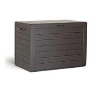 Prosperplast Baul de Jardin 190 litros Woodebox de plastico en Color Ocre Oscuro 78 x 43,3 x 55 cm