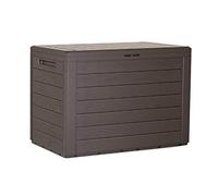 Woodebox caja de jardín versátil, caja para cojines y baúl con cierre 190L