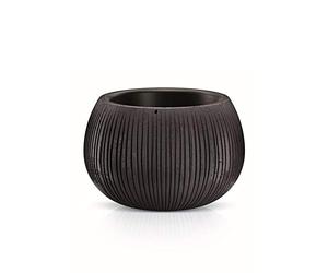 Prosperplast BETON BOWL de plástico CON depósito en color Cemento negro, 16,1 (alto) x 23,8 (ancho) x 23,8 (profundo) cms