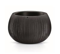 Prosperplast beton bowl de plástico con depósito en color cemento negro, 19,5 (alto) x 29 (ancho) x 29 (profundo) cms