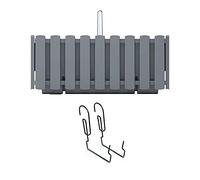 Prosperplast Boardee Fencycase Maceta de Balcón con Suspensión Sistema de Riego Maceta con Ganchos para Barandilla (380 mm, Gris)