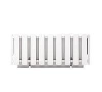 Prosperplast Boardee Fencycase Maceta para Flores Caja de Balcón Maceta para Plantas Diseño Rústico para Uso en Interiores y Exteriores (Largo 380 mm, Blanco)