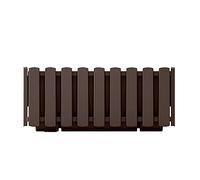 Prosperplast Boardee Fencycase Maceta para Flores Caja de Balcón Maceta para Plantas Diseño Rústico para Uso en Interiores y Exteriores (Largo 380 mm, Marrón)