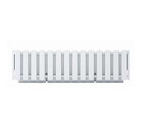Prosperplast Boardee Fencycase Maceta para Flores Caja de Balcón Maceta para Plantas Diseño Rústico para Uso en Interiores y Exteriores (Largo 580 mm, Blanco)