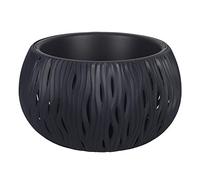 Prosperplast Bowl Sandy de plástico con depósito en Color Antracita, 21,8 (Alto) x 37 (Ancho) x 37 (Profundo) cms