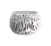 Prosperplast bowl sandy de plástico con depósito en color blanco, 19,5 (alto) x 29 (ancho) x 29 (profundo) cms