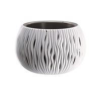 Prosperplast bowl sandy de plástico con depósito en color blanco, 19,5 (alto) x 29 (ancho) x 29 (profundo) cms
