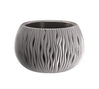 Prosperplast BOWL SANDY de plástico CON depósito en color Gris piedra, 19,5 (alto) x 29 (ancho) x 29 (profundo) cms