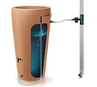 Prosperplast Cisterna para Agua de Lluvia Tube 230l, Dimensiones 593 x 593 x 1070 mm, Color ladrillo + Set de Accesorios