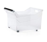 Prosperplast Contenedor doméstico con asa y Ruedas NUK 29 litros