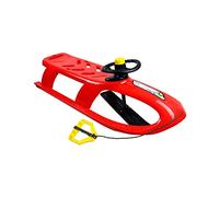 Prosperplast Control, Trineo Alto Con Pala Direccionable Por Volante Deslizadores De Acero Y Cuerda Modelo Bullet C Juventud Unisex, Rosso (Red), 102.5x40x45 Cm