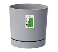 Prosperplast Cubierta del Sello Fleuri - 11 x Ø 10.8 cm - Maceta con Tubo de platillo Redondo P 0.7L, Gris Claro, dpop110