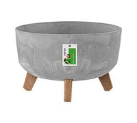 Prosperplast DGRL300LE - Maceta con Patas (17,5 x 28,5 cm de diámetro, Efecto hormigón), Color Gris