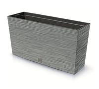 Prosperplast Furu Case Medio Jardinera con Maceta Macetero con Tiesto para Plantas Interior y Exterior Plástico Resistente Rectangular 77x23,5x40,6cm (Hormigón)