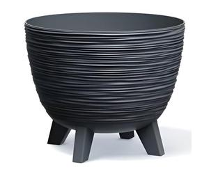 Prosperplast Furu - Maceta con pies, Resistente a los Rayos UV (Antracita, diámetro 395 mm)