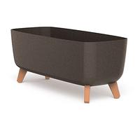 Prosperplast Maceta rectangular Gracia 24×58×23,5 cm Interior/Exterior, tapa extraíble, para hierbas