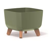 Prosperplast Gracia Square - Maceta Cuadrada con Patas Desmontables, Incluye Inserto para Interior y Exterior, plástico, Resistente a los Rayos UV, 24