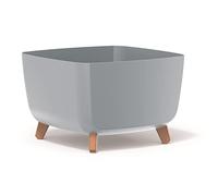 Prosperplast Gracia Square - Maceta Cuadrada con Patas Desmontables, Incluye Inserto para Interior y Exterior, plástico, Resistente a los Rayos UV, 39