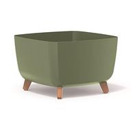 Prosperplast Gracia Square - Maceta Cuadrada con Patas Desmontables, Incluye Inserto para Interior y Exterior, plástico, Resistente a los Rayos UV, 39