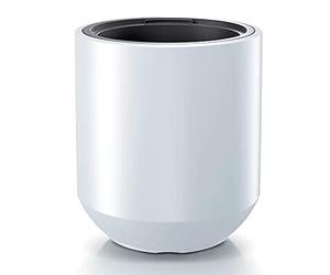 Prosperplast Heos Macetas 2 en 1 Maceta con Inserto para Plantas Diseño Moderno y Resistente Uso en Interiores y Exteriores Plástico Redondo Diámetro 39 cm Altura 44 cm Capacidad 18L/ 46L (Blanco)