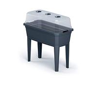 Jardinera alta con cubierta prosperplast respana planter ecoline de plastico en color antracita 59,6 (largo) x 36,8 (ancho) x 75,3 (alto) cm