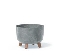 Prosperplast Jardinera con Patas Gracia Beton Effect Hormigón, 29x29x22 cm