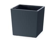 Prosperplast - Maceta 2 en 1 con Maceta Interior, de plástico, Cuadrado, 24 x 24 x 23,5 cm, Color Gris